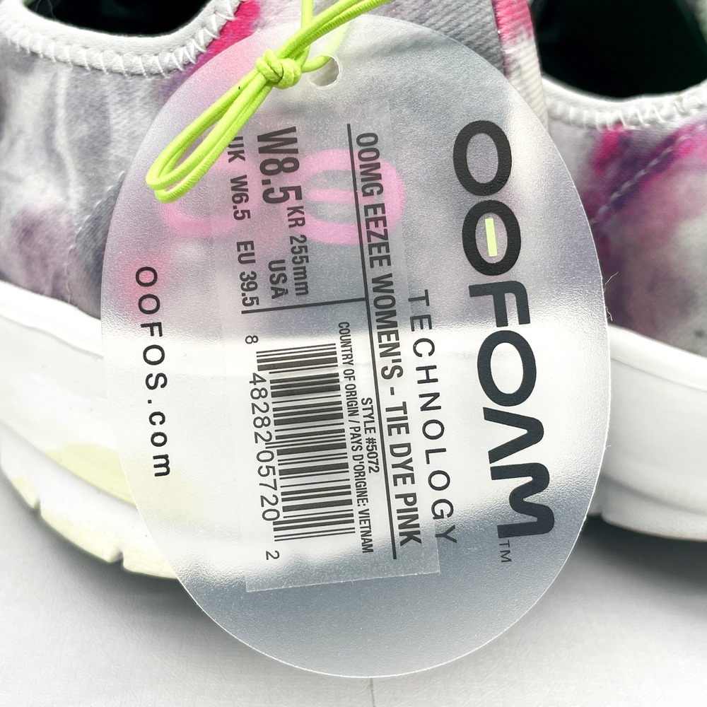 OOFOS Womens 8.5 OOmg Eezee Tie Dye Pink Recovery Shoes Slip On Sneakers Comfort - Picture 12 of 12